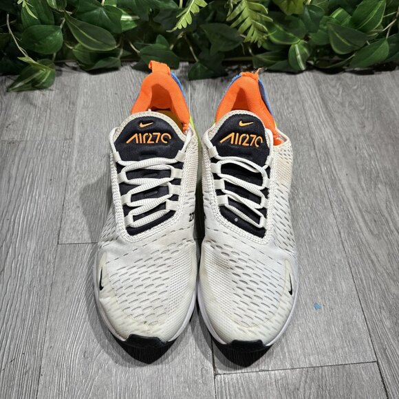 Nike Womens Air Max 270 NERF Sneaker Size 9 White Blue Volt Green Running Shoes - Picture 2 of 13